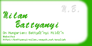 milan battyanyi business card